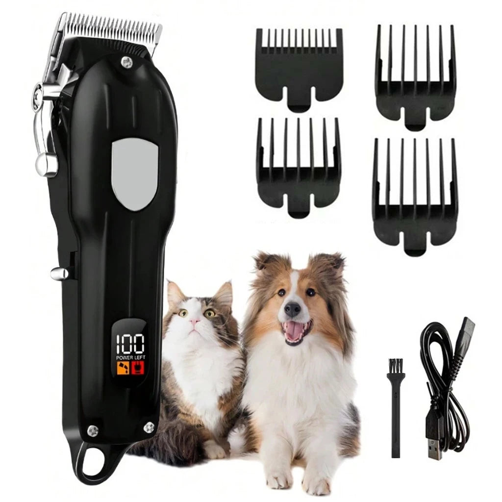 SHUYU USB Rechargeable Pet Hair Clipper With LCD Display