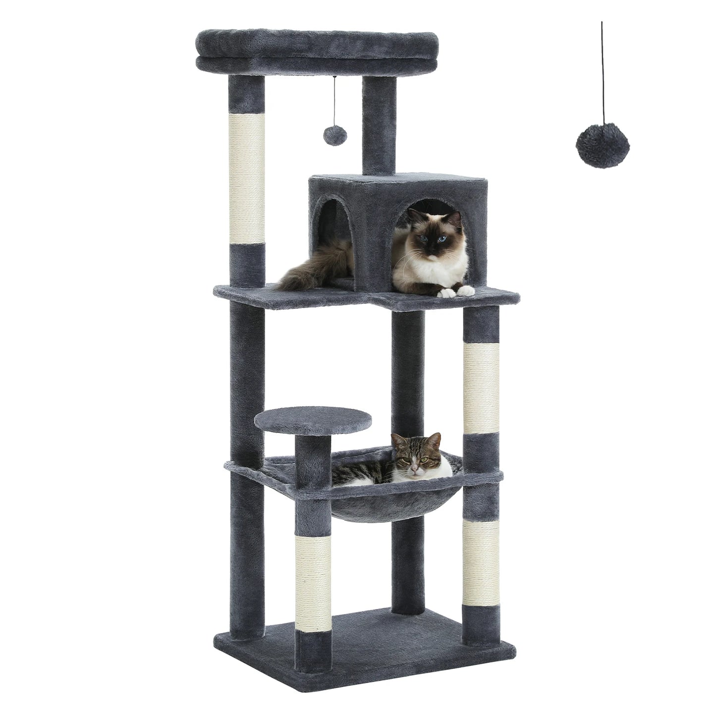 PAWZ Road 5 Level Cat Tree Indoor Large Cat Tower With Hammock