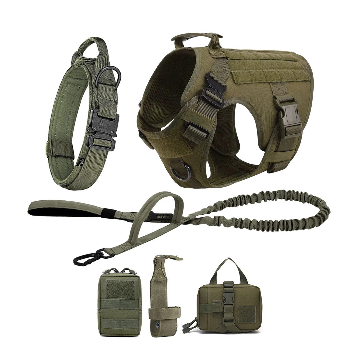Dog Harness With Molle Pouches For Medium And Large Dogs