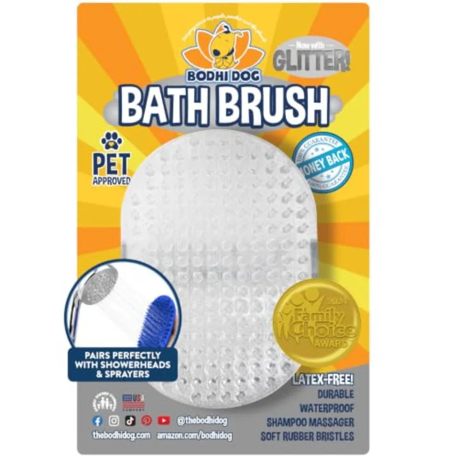 Pet Grooming Shampoo Brush for Dogs and Cats Stainless Scrubber
