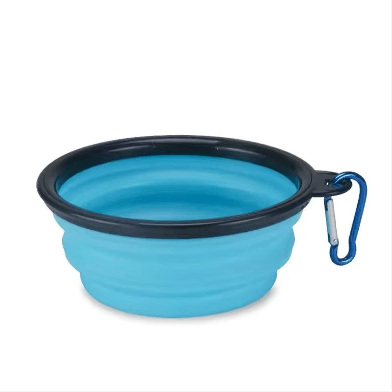 Portable Collapsible Pet Food Bowl TPR Silicone Travel Outdoor