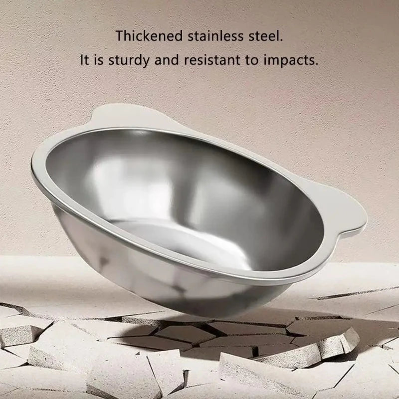 304 Stainless Steel Elevated Cat Bowl With 15 Degree Tilt