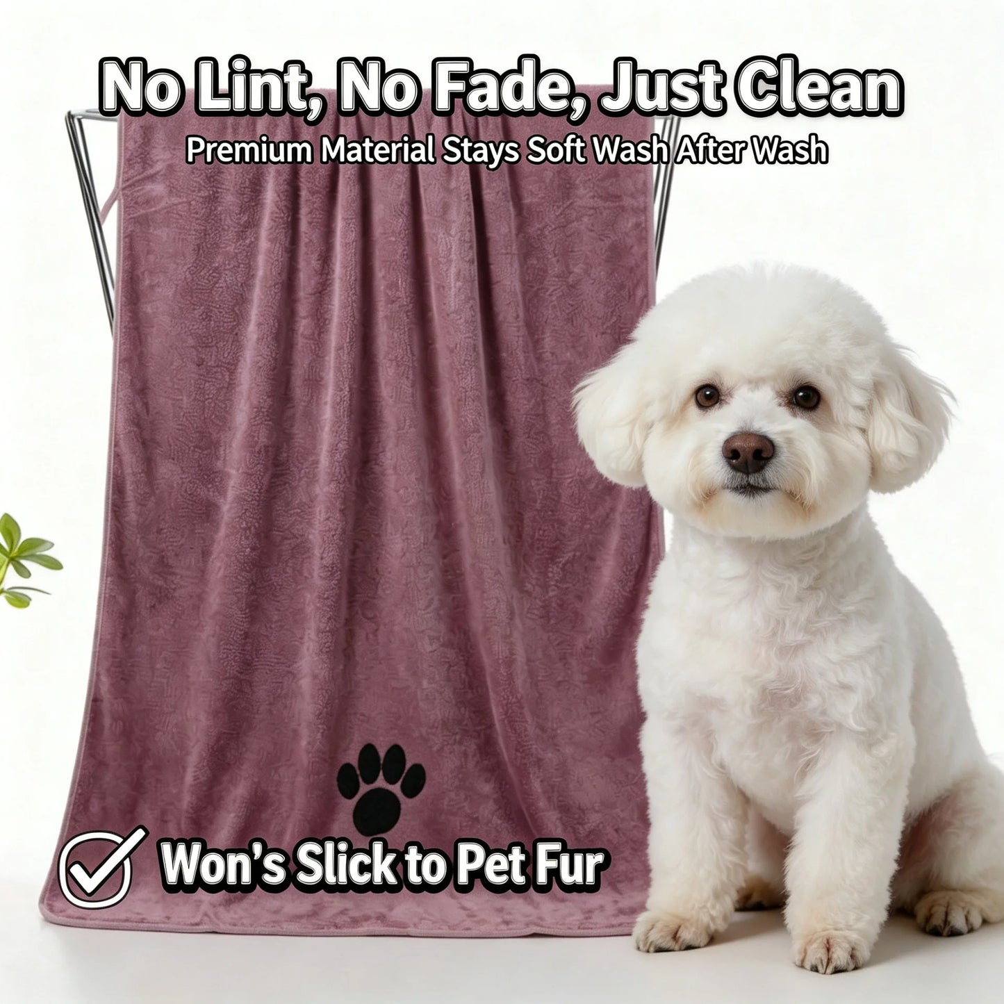 Ultra Absorbent Microfiber Pet Bath Towel For Dogs And Cats