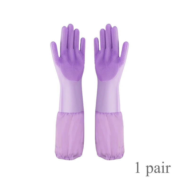 Silicone Pet Grooming Gloves For Dogs Cats Hair Removal Scrubber