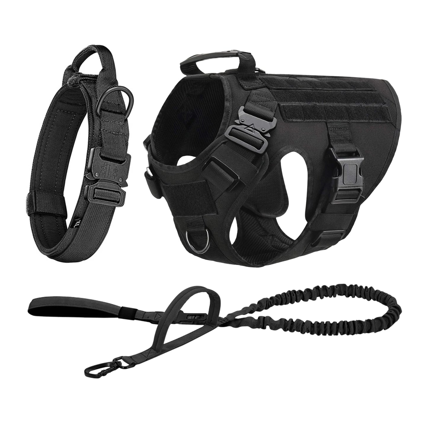 Tactical Dog Harness With Molle Pouches For German Shepherds