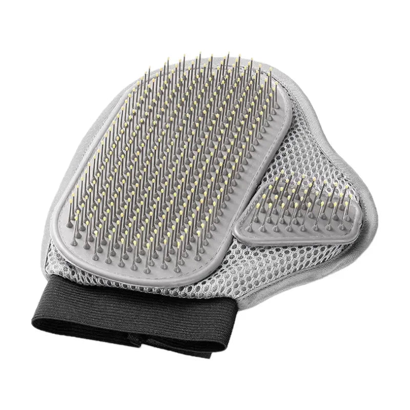 Pet Fur Grooming Glove Double Sided Massager For Small Pets