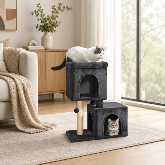 PAWZ Road Cat Tree With Condos And Sisal Scratching Post