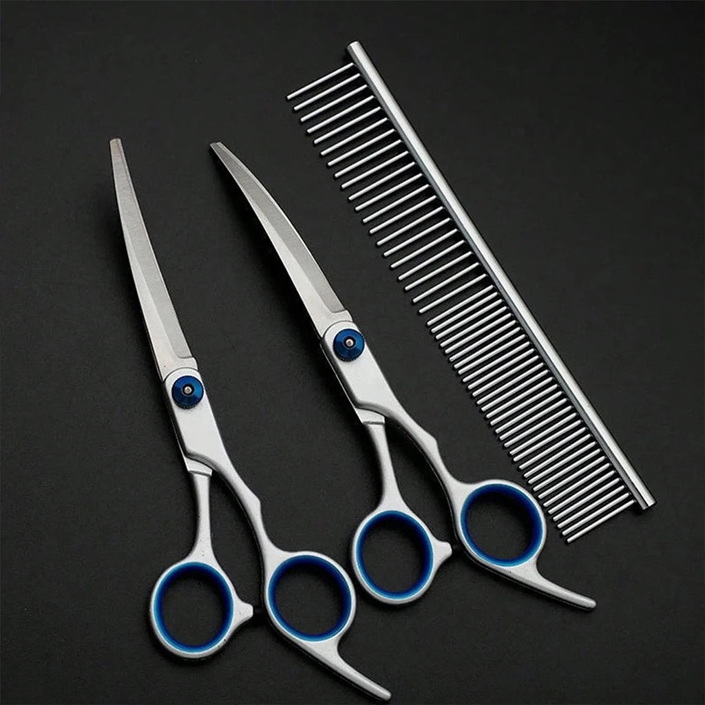 SHUYU 6 Piece Professional Pet Grooming Scissors Set Stainless Steel