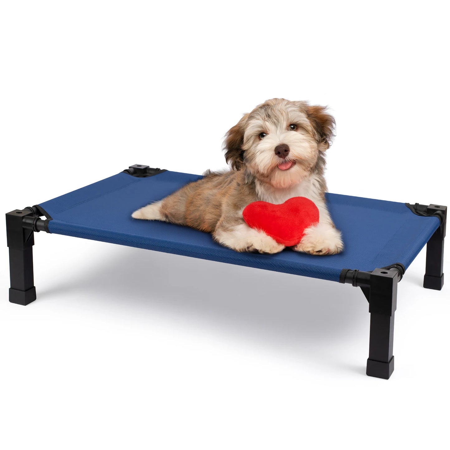 Elevated Cooling Dog Bed With Chew Proof Mesh Metal Frame