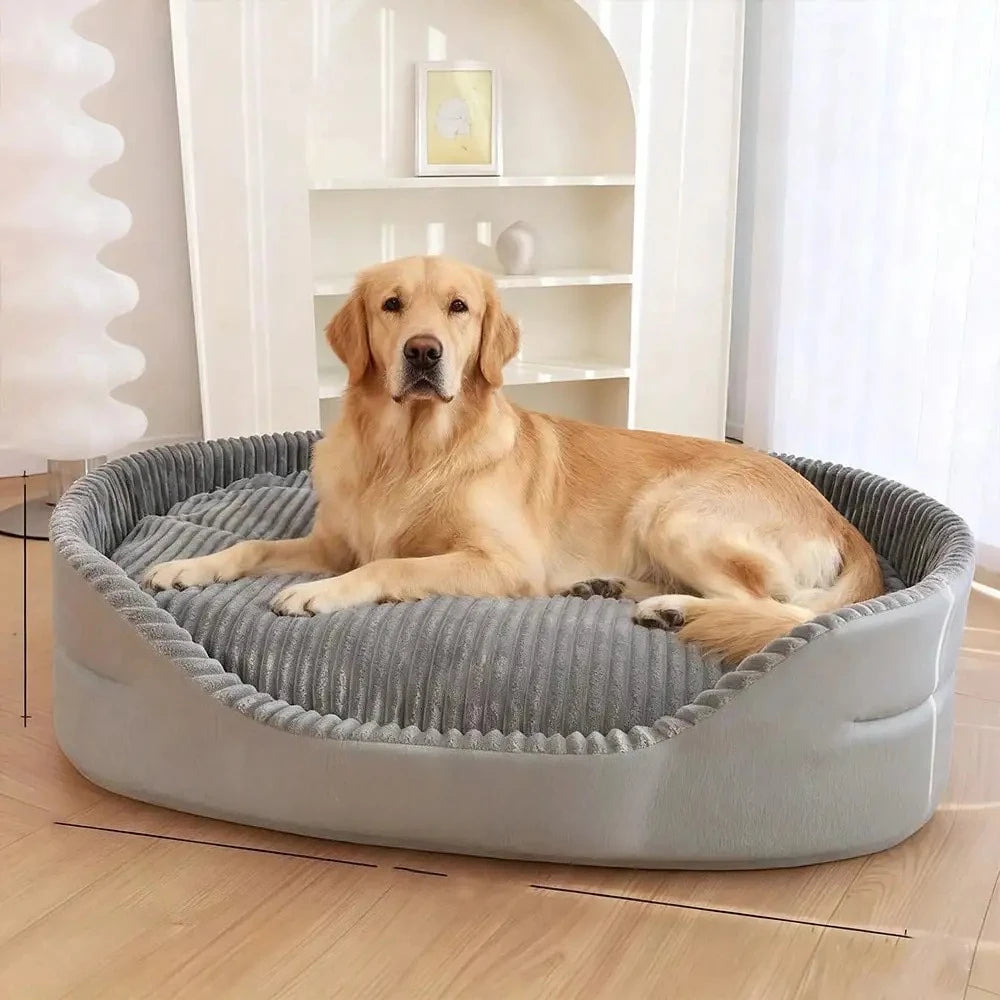 Machine-Washable Soft Cozy Pet Bed With Warm Mat For Pets