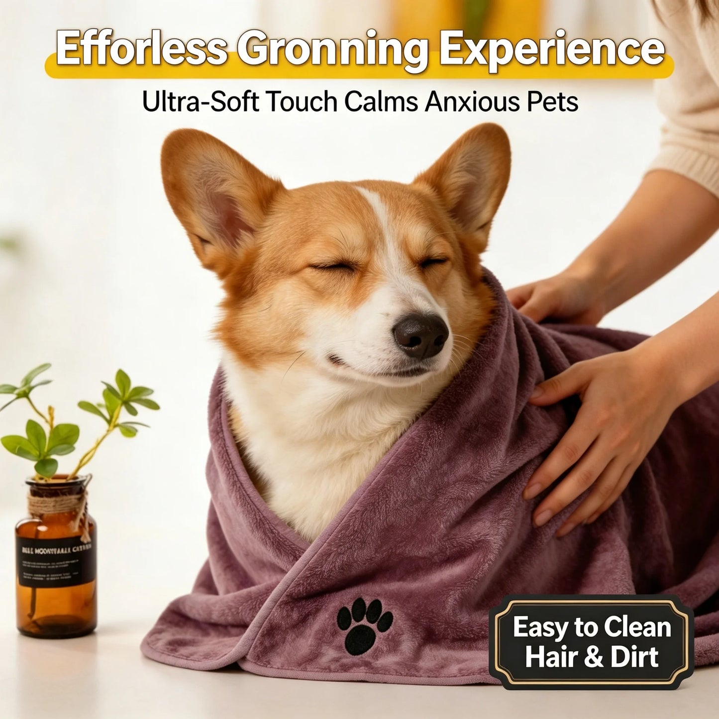 Ultra Absorbent Microfiber Pet Bath Towel For Dogs And Cats