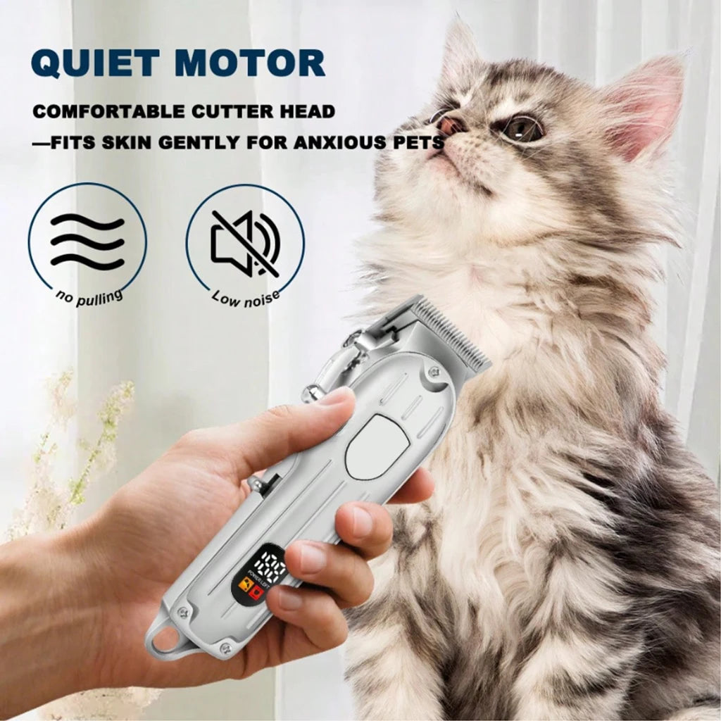 SHUYU USB Rechargeable Pet Hair Clipper With LCD Display