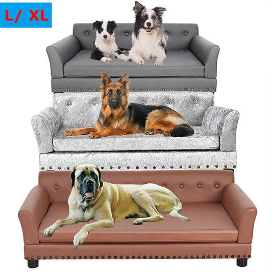 Borwart Heavy Duty Pet Sofa Bed Cushioned Raised Dog Couch