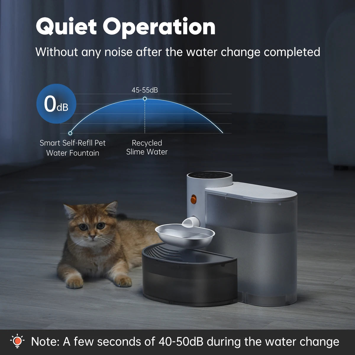 Petgravity Stainless Steel Cat Water Dispenser With Purifying Bowl