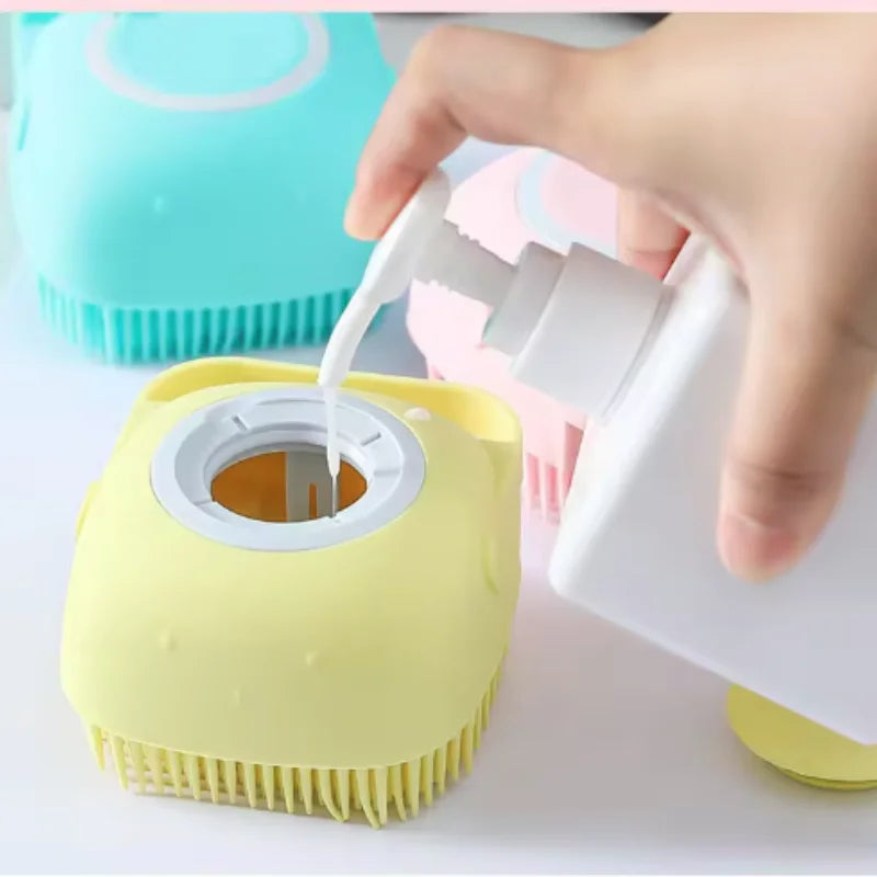 Pet Bath Massage Brush For Dogs And Cats Soft Silicone