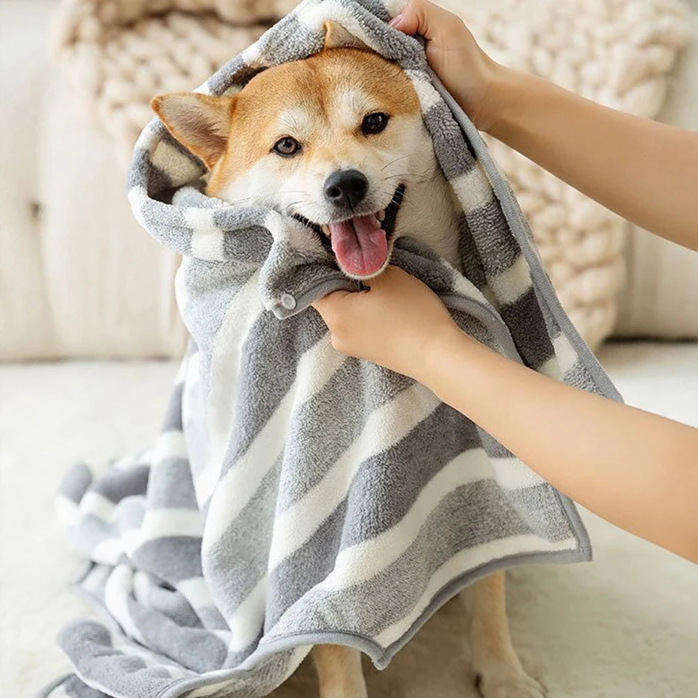 Quick Dry Dog Bathrobe Ultra Absorbent Towel For Pets