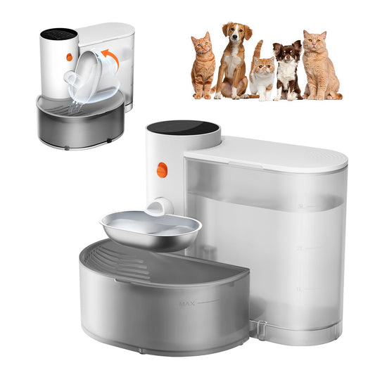 Petgravity Stainless Steel Cat Water Dispenser With Purifying Bowl