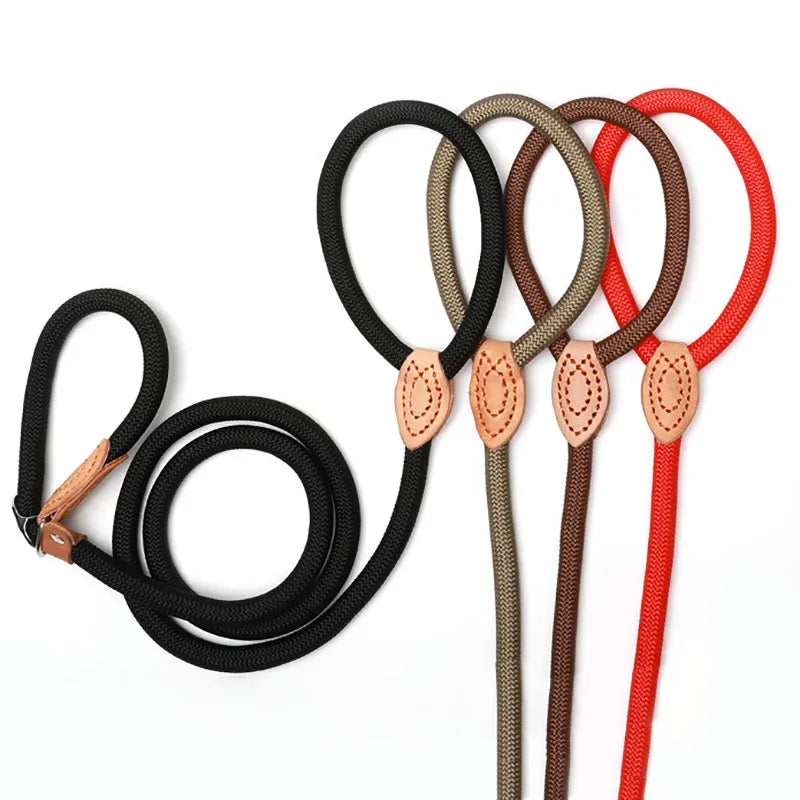 Nylon Dog Leash Slip Rope Heavy Duty Braided Lead Durable