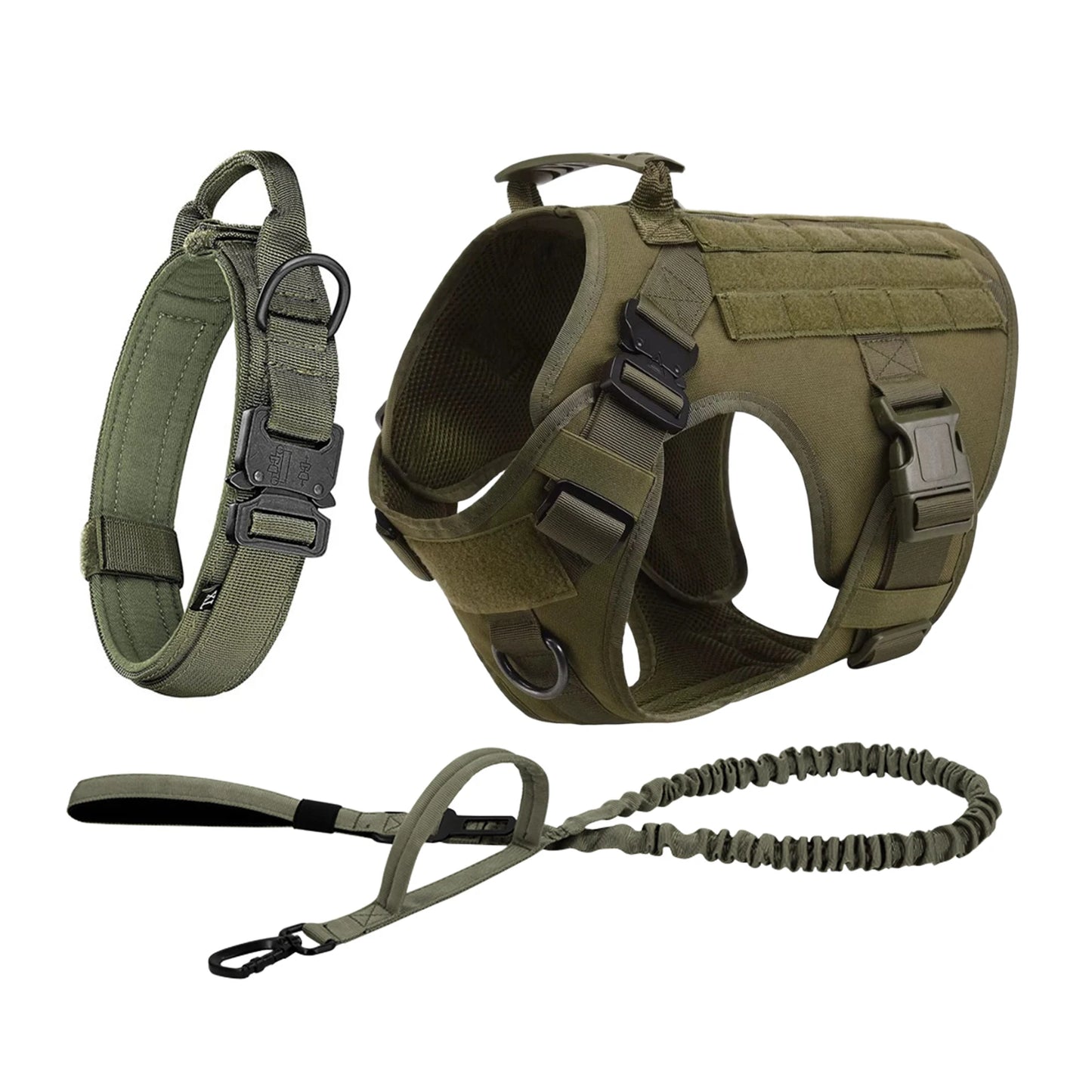 Tactical Dog Harness With Molle Pouches For German Shepherds