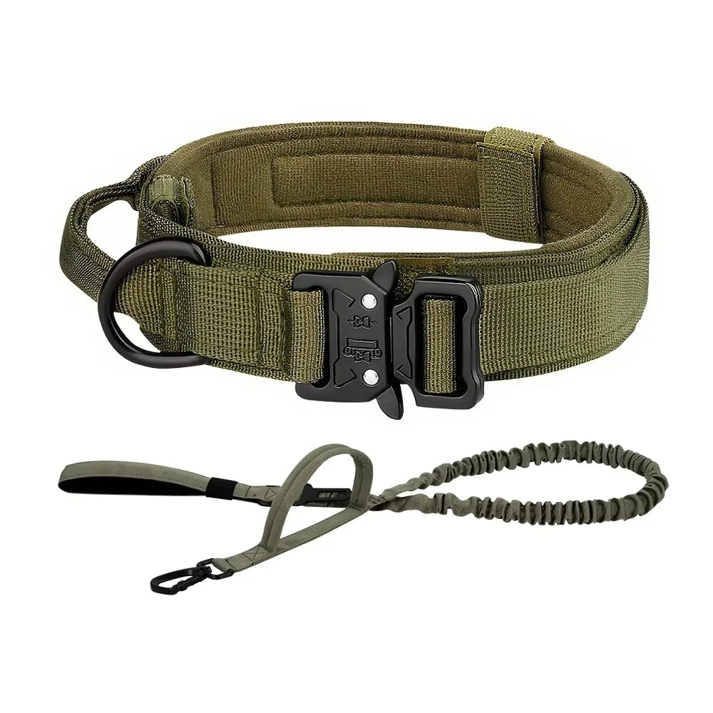Dog Training Collar Tactical Leash Set With Adjustable Control Handle