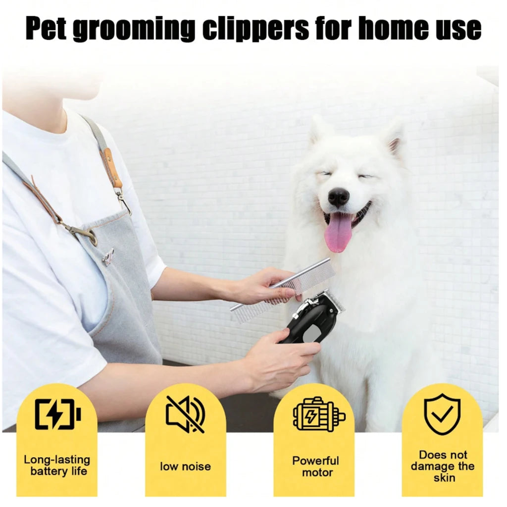 SHUYU USB Rechargeable Pet Hair Clipper With LCD Display