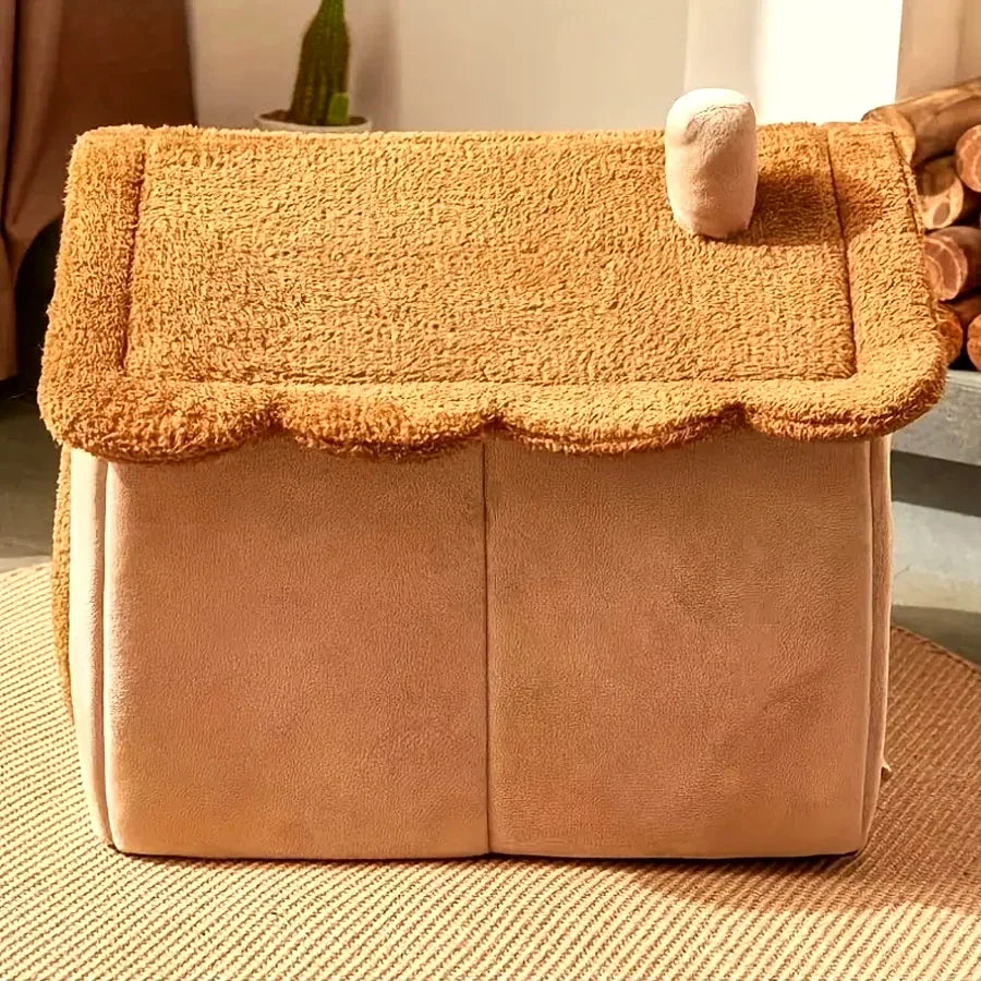 Foldable Pet House Removable Washable Cat And Small Dog Bed