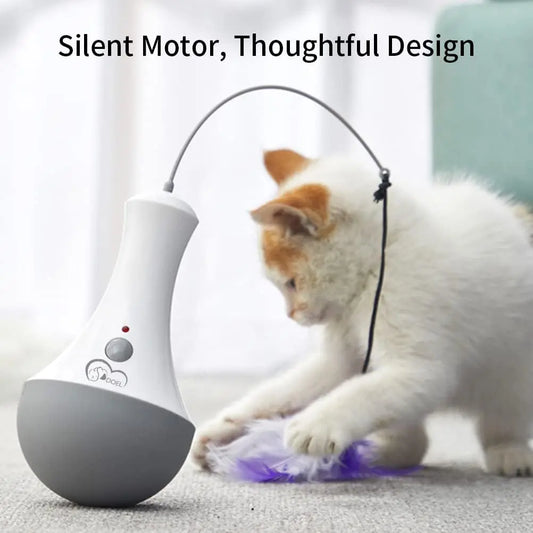 Cat Interactive Feather Teaser Kitten Toy For Indoor Play