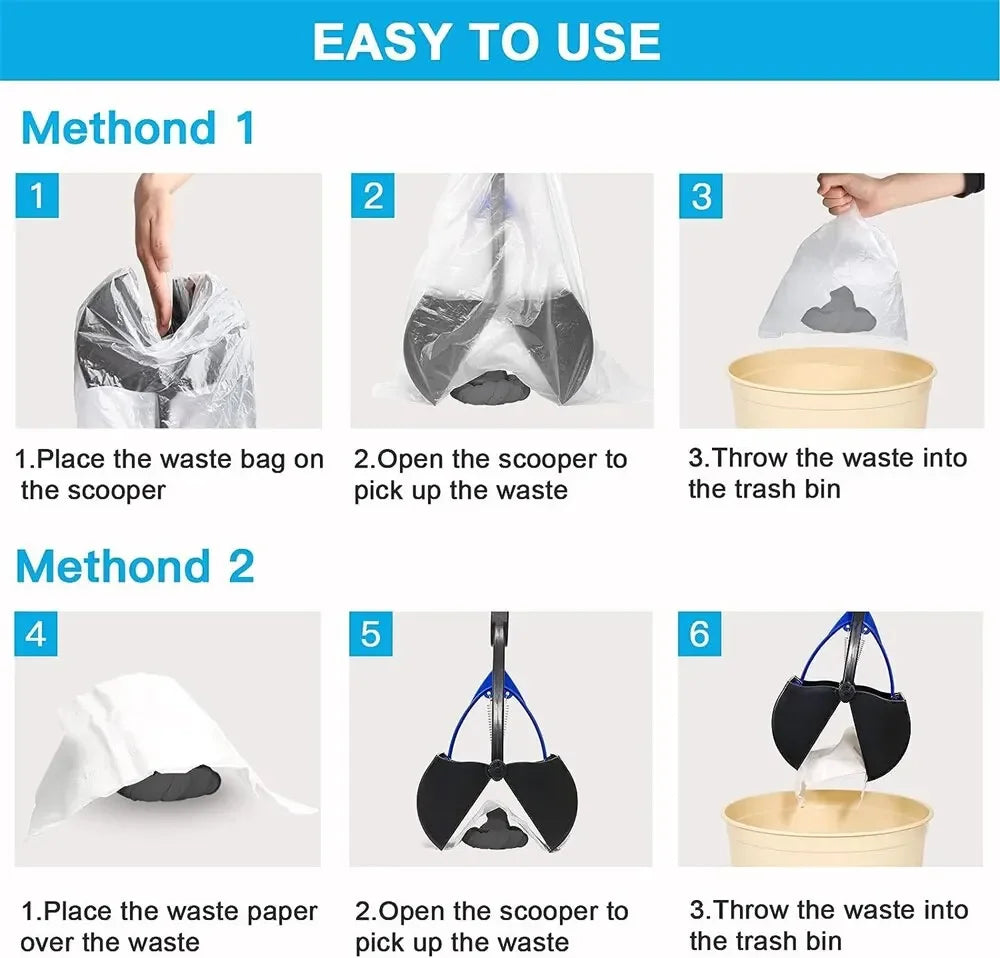 Cat And Dog Pooper Scooper With Long Ergonomic Handle Tool