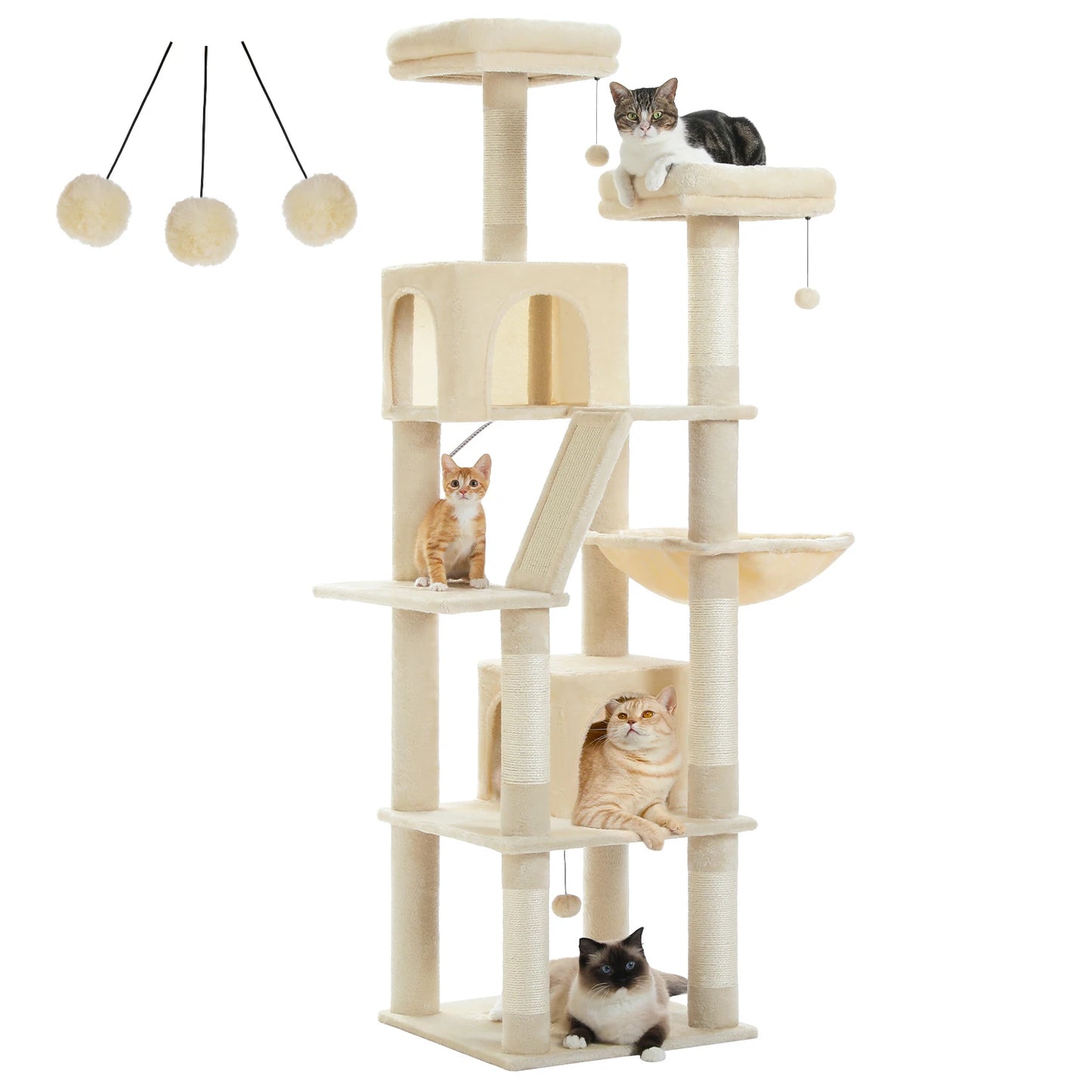 PAWZ Road Cat Tree Tower With Scratching Posts And Condo