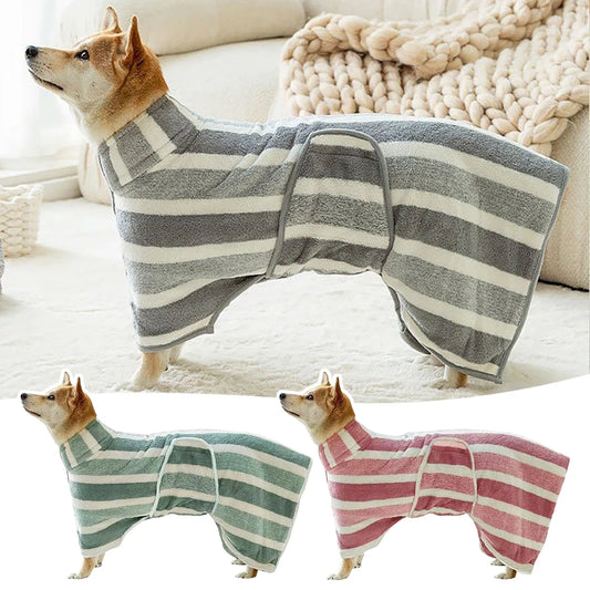 Quick Dry Dog Bathrobe Ultra Absorbent Towel For Pets