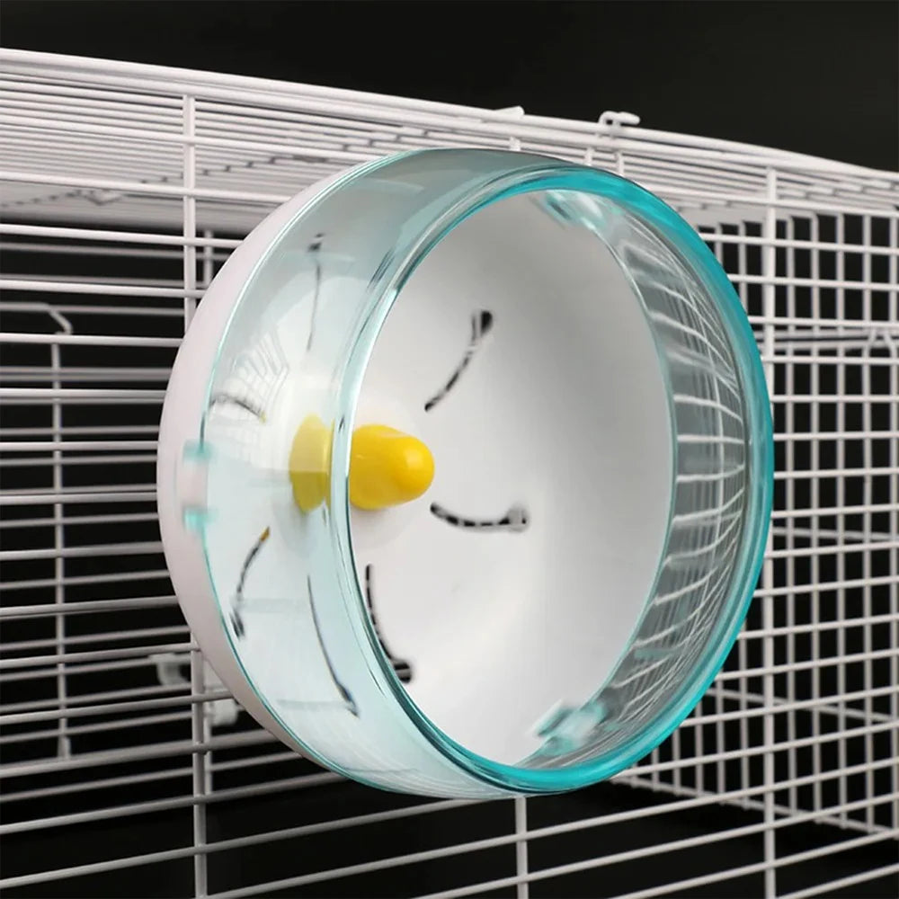 Hamster Running Disc Wheel Toy Silent Transparent Pet Cage Wheel
