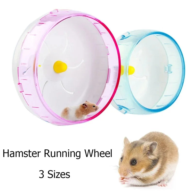 Hamster Running Disc Wheel Toy Silent Transparent Pet Cage Wheel