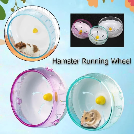 Hamster Running Disc Wheel Toy Silent Transparent Pet Cage Wheel