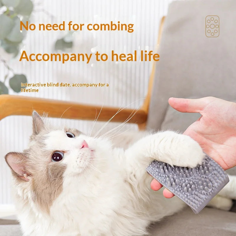 Pet Massage Grooming Comb With Soft Rubber Bristles