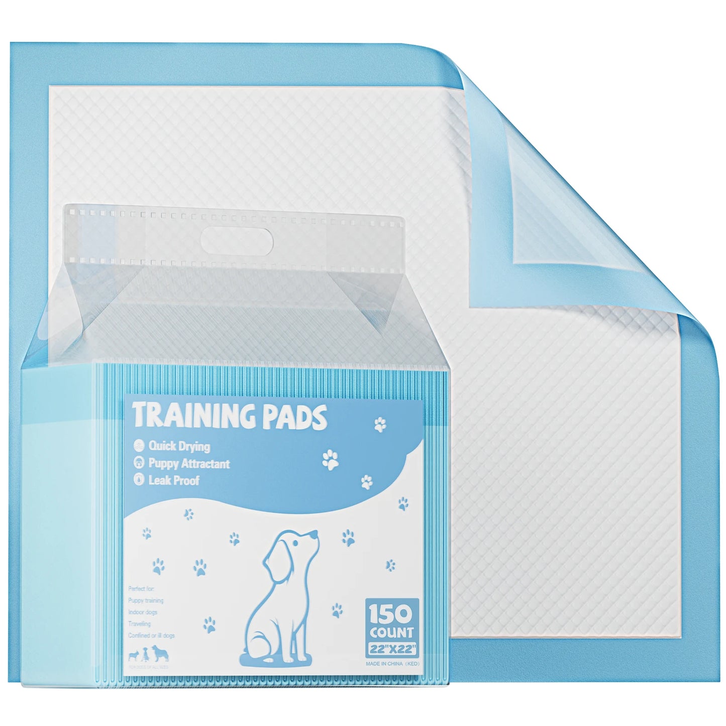 JHK Disposable Underpads 150 Count Quick Dry Leakproof Pet Pads