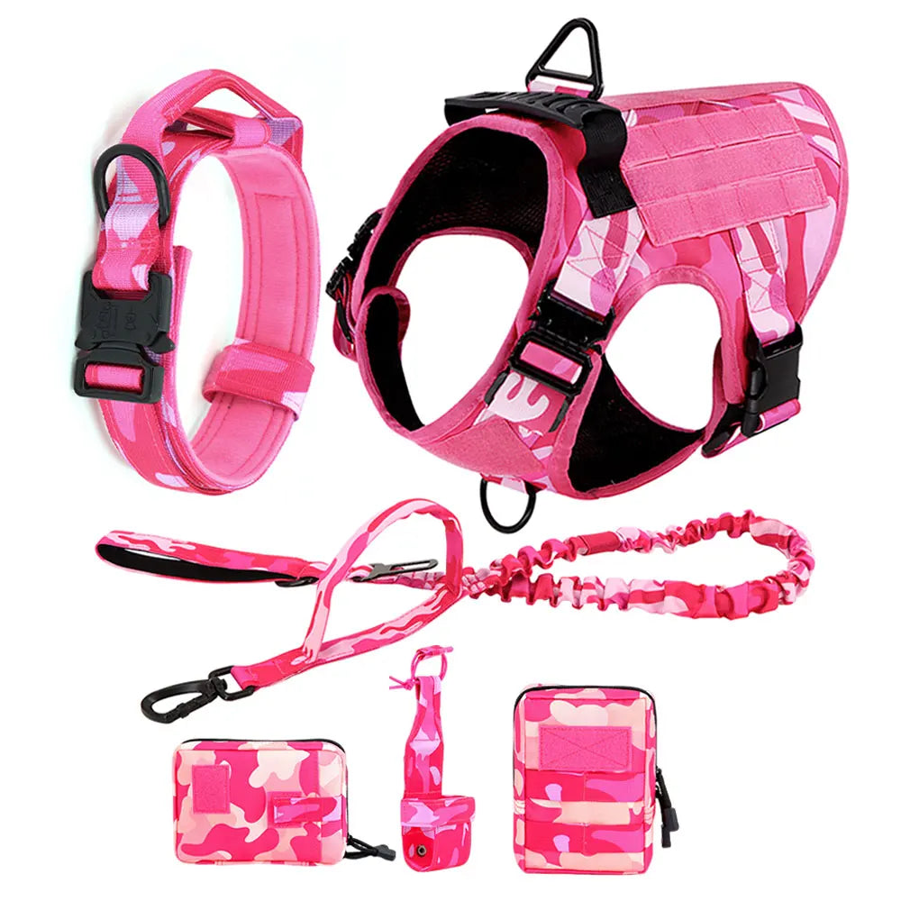 Military Camouflage Dog Harness For Large Medium Dogs Adjustable Vest