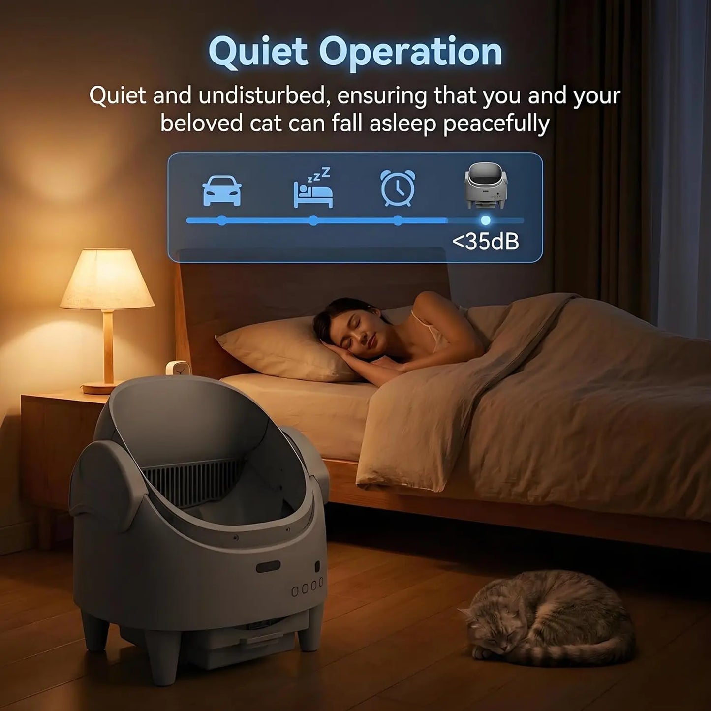 HiMISS 8L Self-Cleaning Smart Cat Litter Box With WiFi