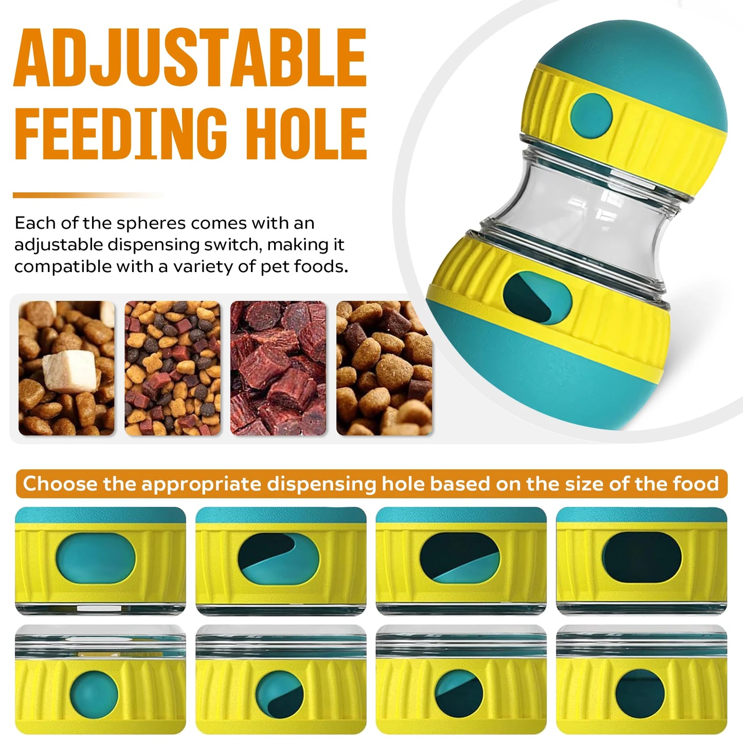 Treat Dispensing Interactive Dogs And Cats Toy Ball Slow Feeder