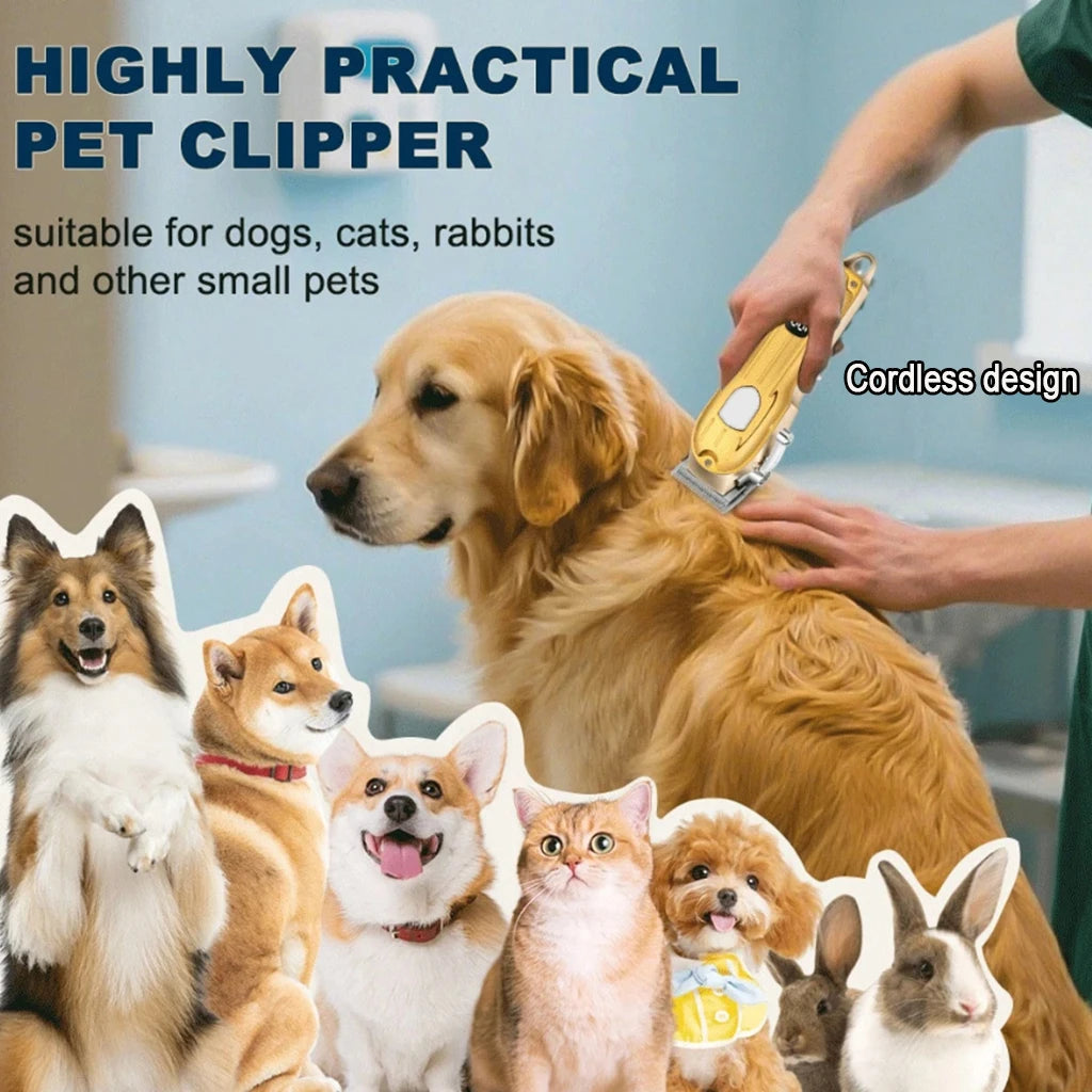 SHUYU USB Rechargeable Pet Hair Clipper With LCD Display
