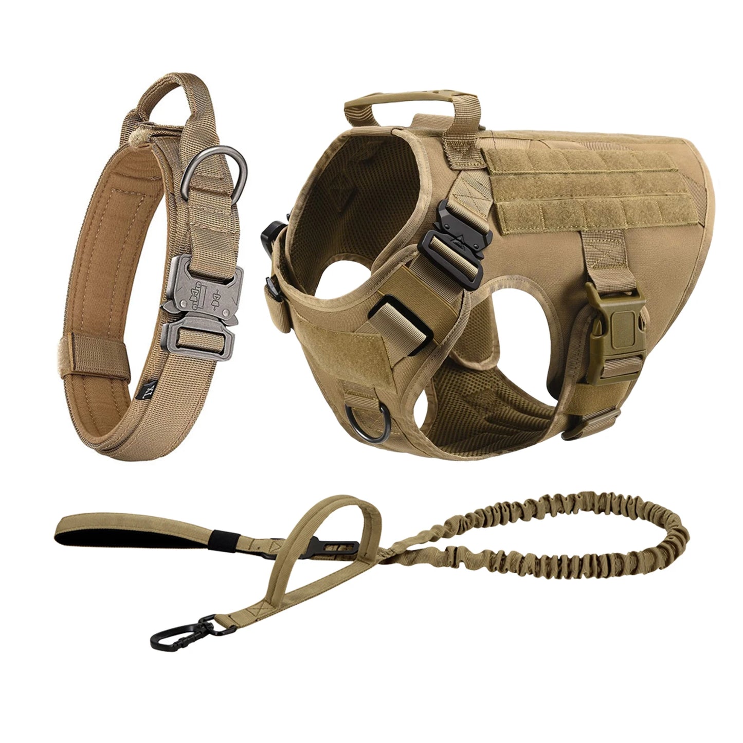 Dog Harness With Molle Pouches For Medium And Large Dogs