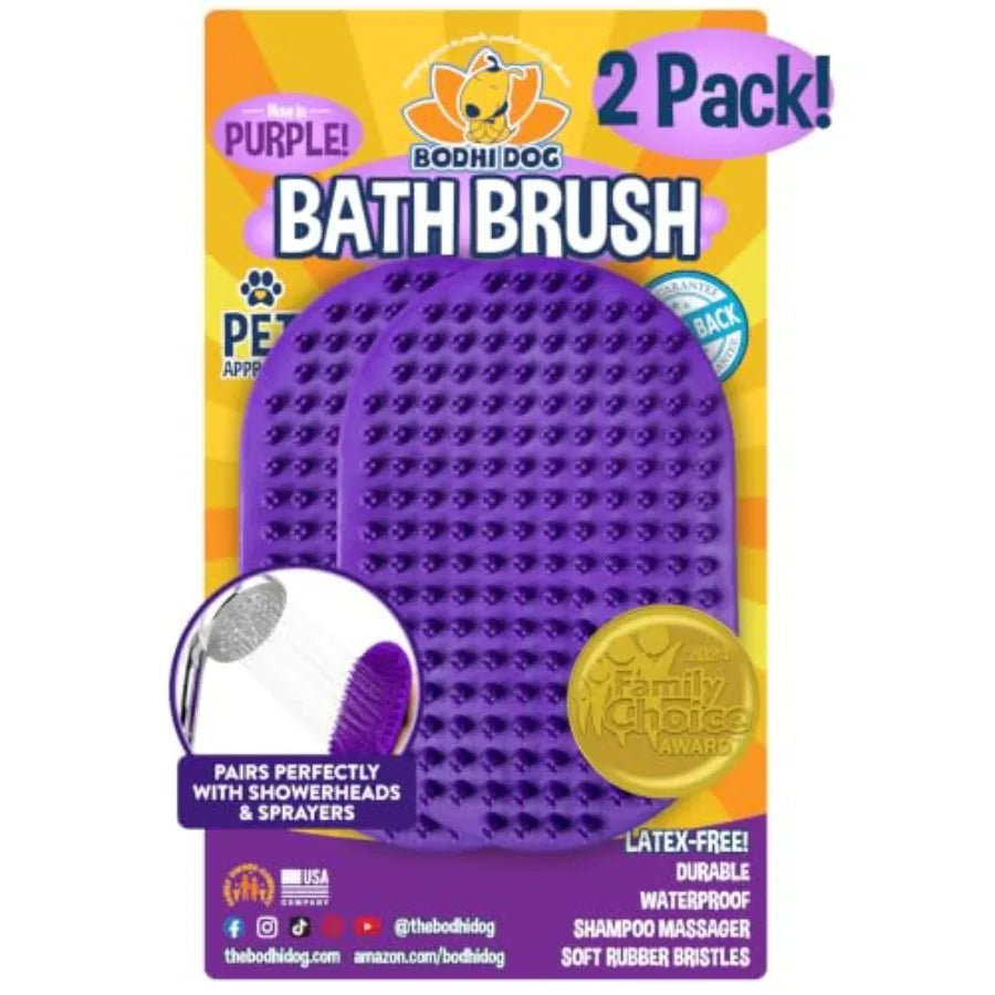 Pet Grooming Shampoo Brush for Dogs and Cats Stainless Scrubber