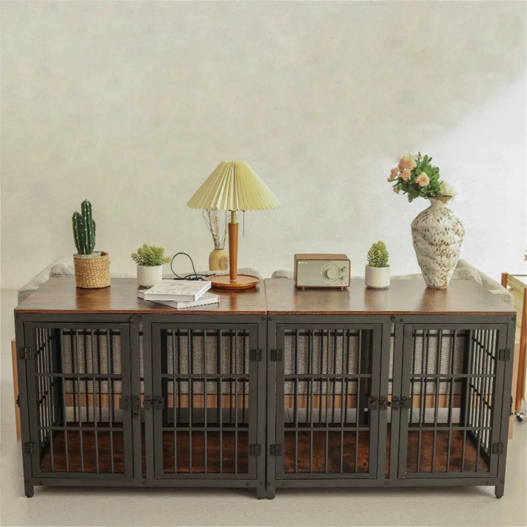BORWART Furniture Style Dog Crate With Removable Divider