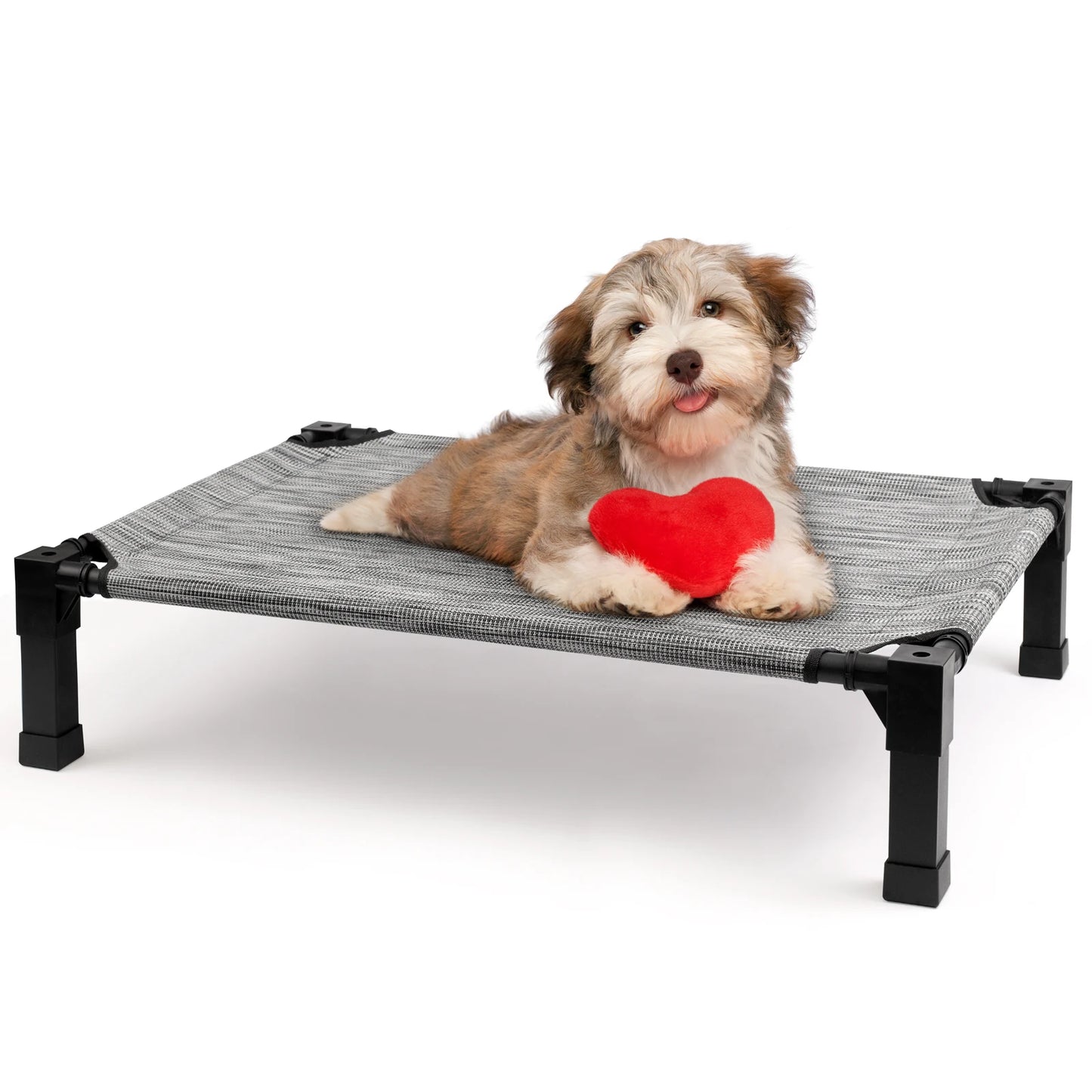 Elevated Cooling Dog Bed With Chew Proof Mesh Metal Frame