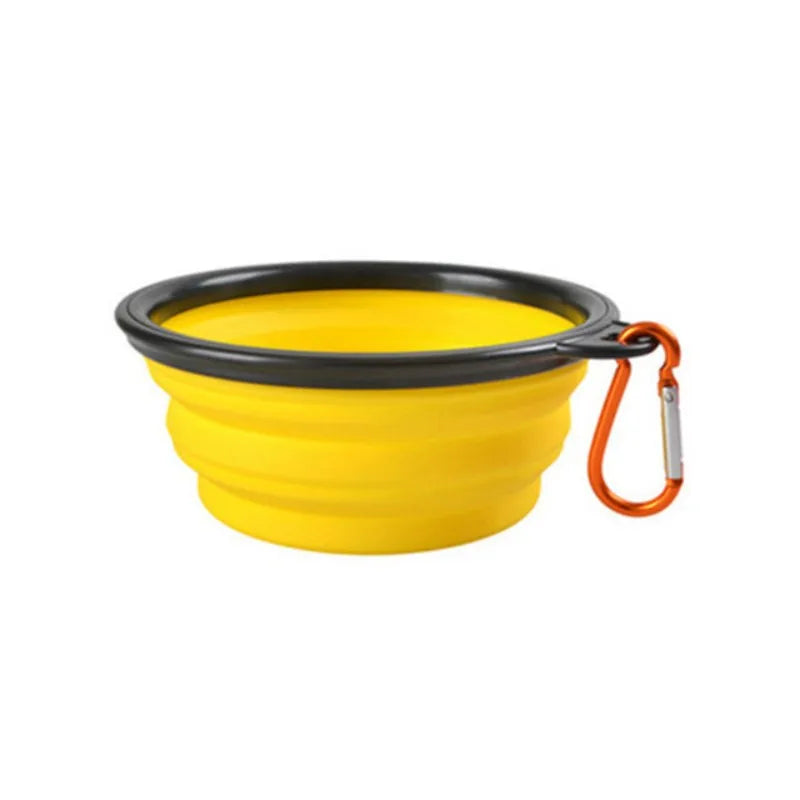 Portable Collapsible Pet Food Bowl TPR Silicone Travel Outdoor