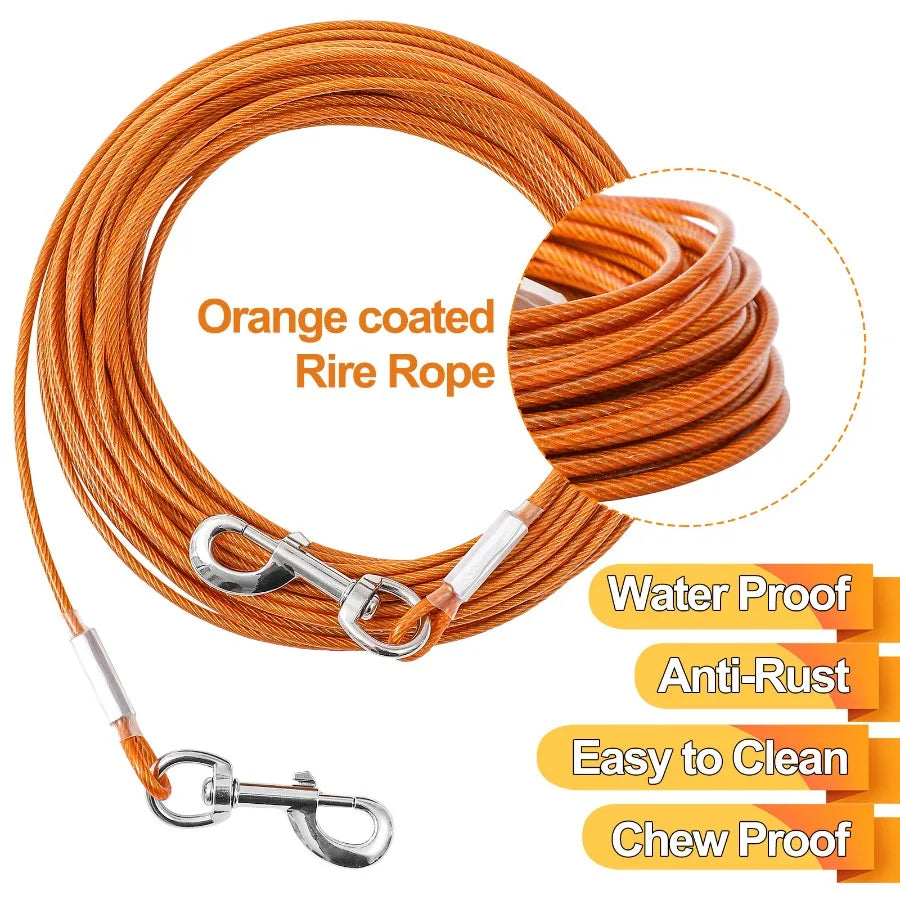 Extension Steel Wire Rope Dog Chain Anti Bite Outdoor Traction Rope