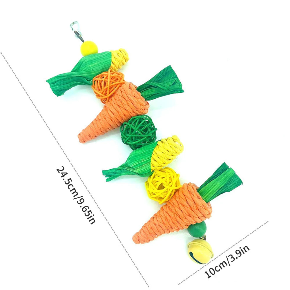 Handwoven Carrot Vine Ball Chewing Toy For Small Pets