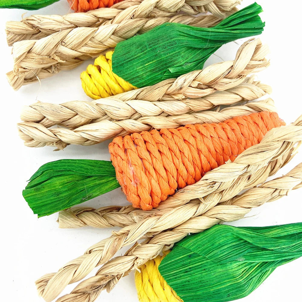Handwoven Carrot Vine Ball Chewing Toy For Small Pets