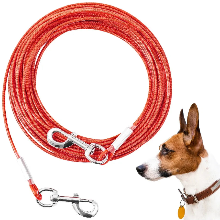 Extension Steel Wire Rope Dog Chain Anti Bite Outdoor Traction Rope