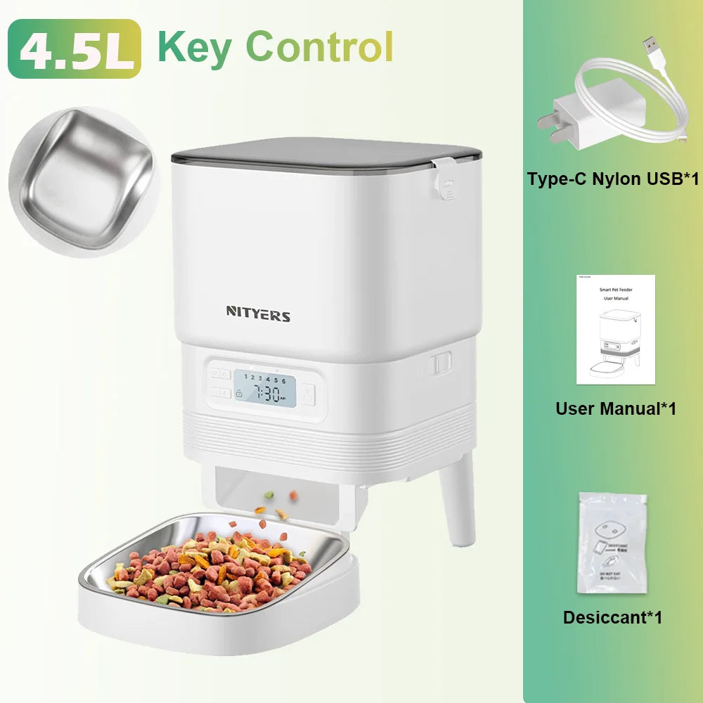 Nityers Automatic Cat And Small Dog Feeder With Timed Dispenser
