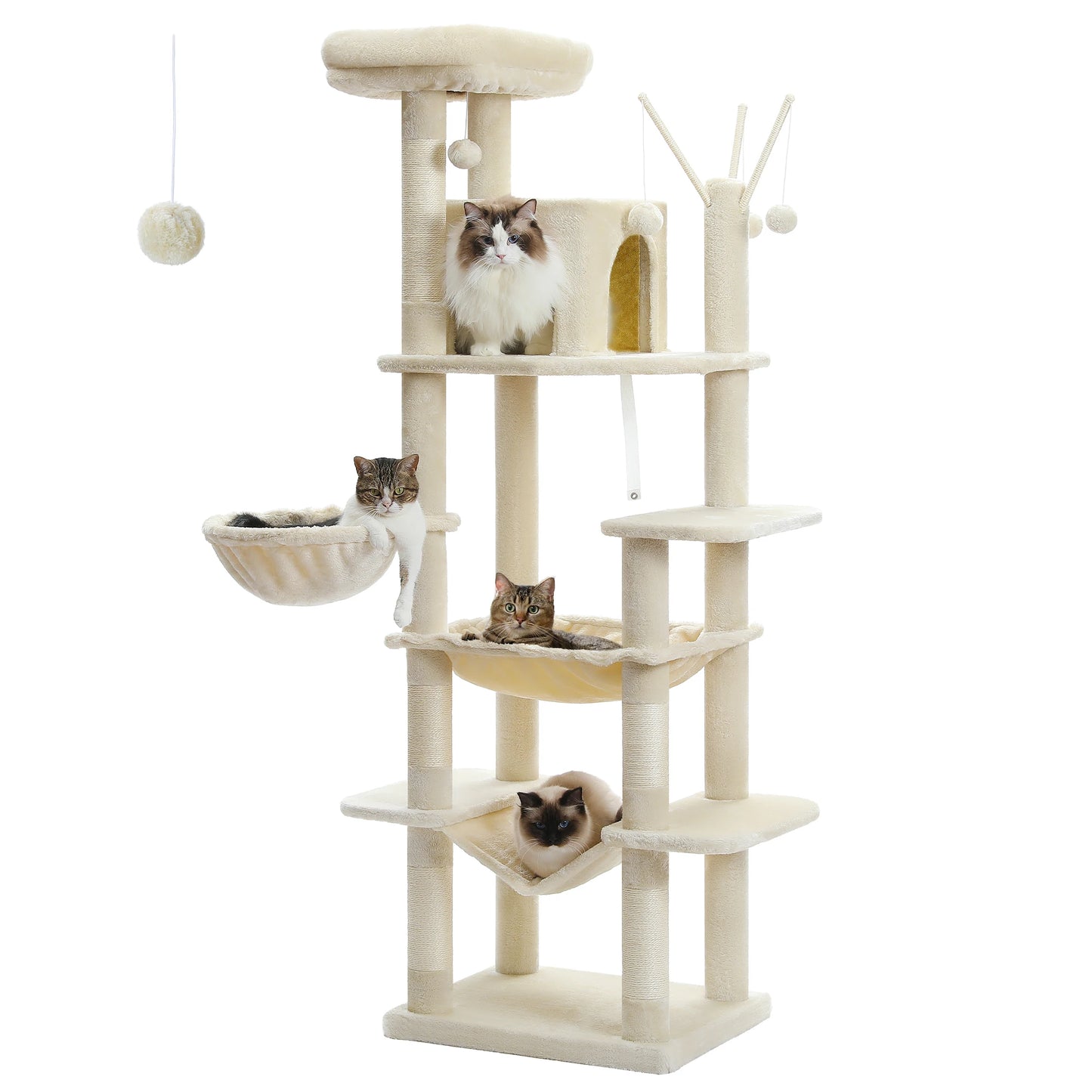 PAWZ Road Cat Tree Tower With Scratching Posts And Condo
